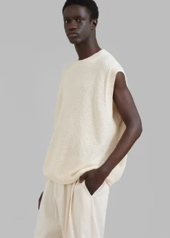 The Frankie Shop Oslo Knit Vest Cream New