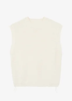 The Frankie Shop Oslo Knit Vest Cream New