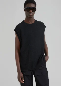 The Frankie Shop Oslo Knit Vest Black Hot