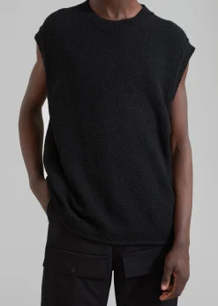The Frankie Shop Oslo Knit Vest Black Hot