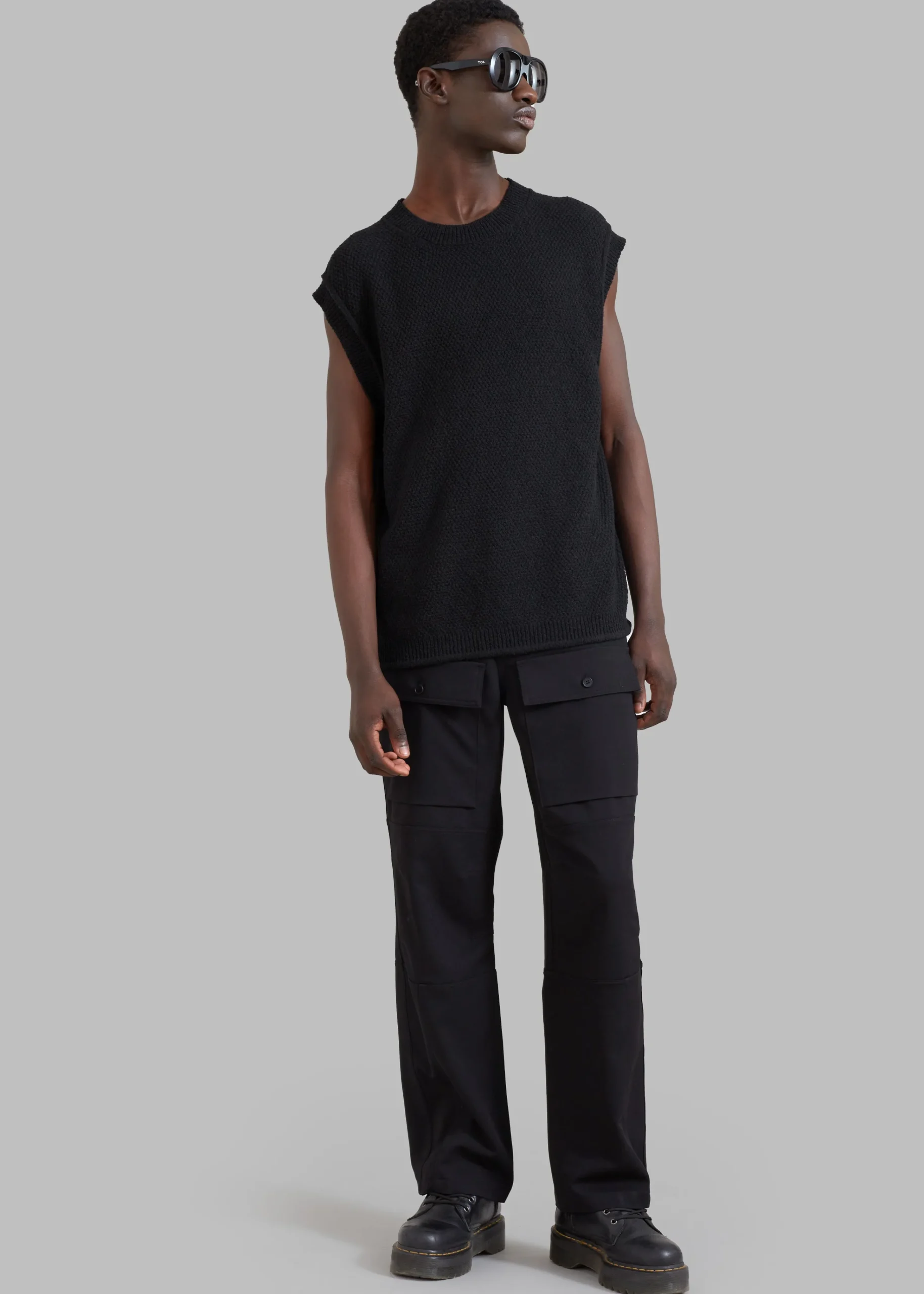 The Frankie Shop Oslo Knit Vest Black Hot