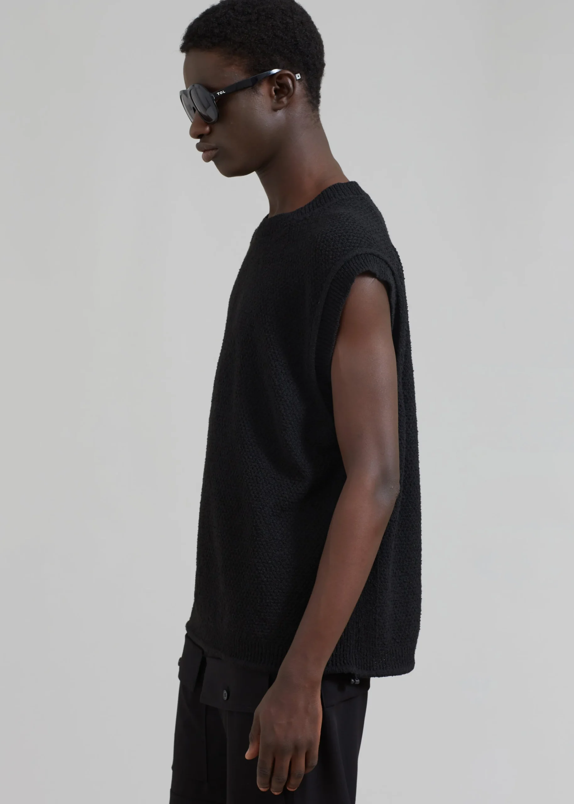 The Frankie Shop Oslo Knit Vest Black Hot