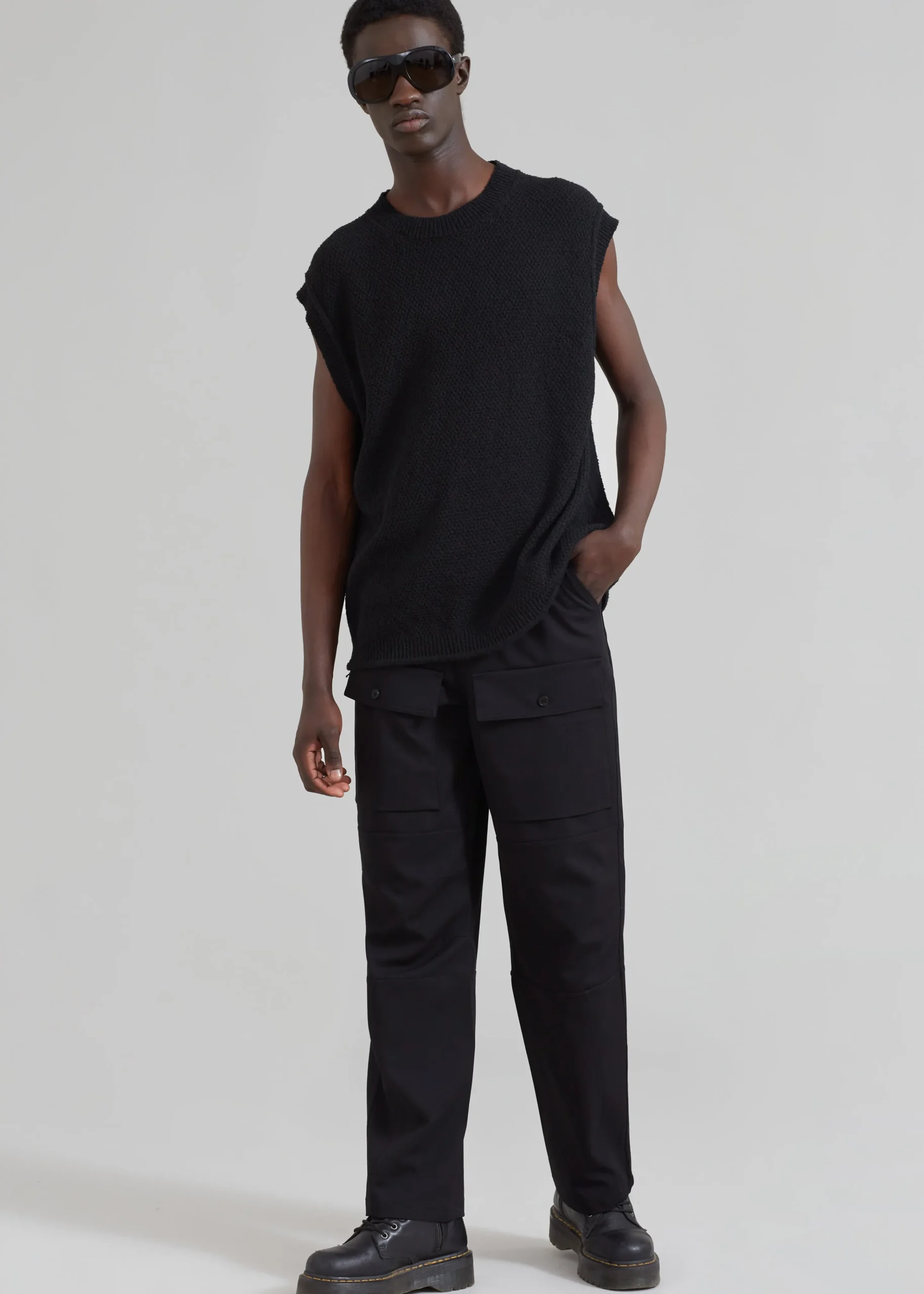 The Frankie Shop Oslo Knit Vest Black Hot