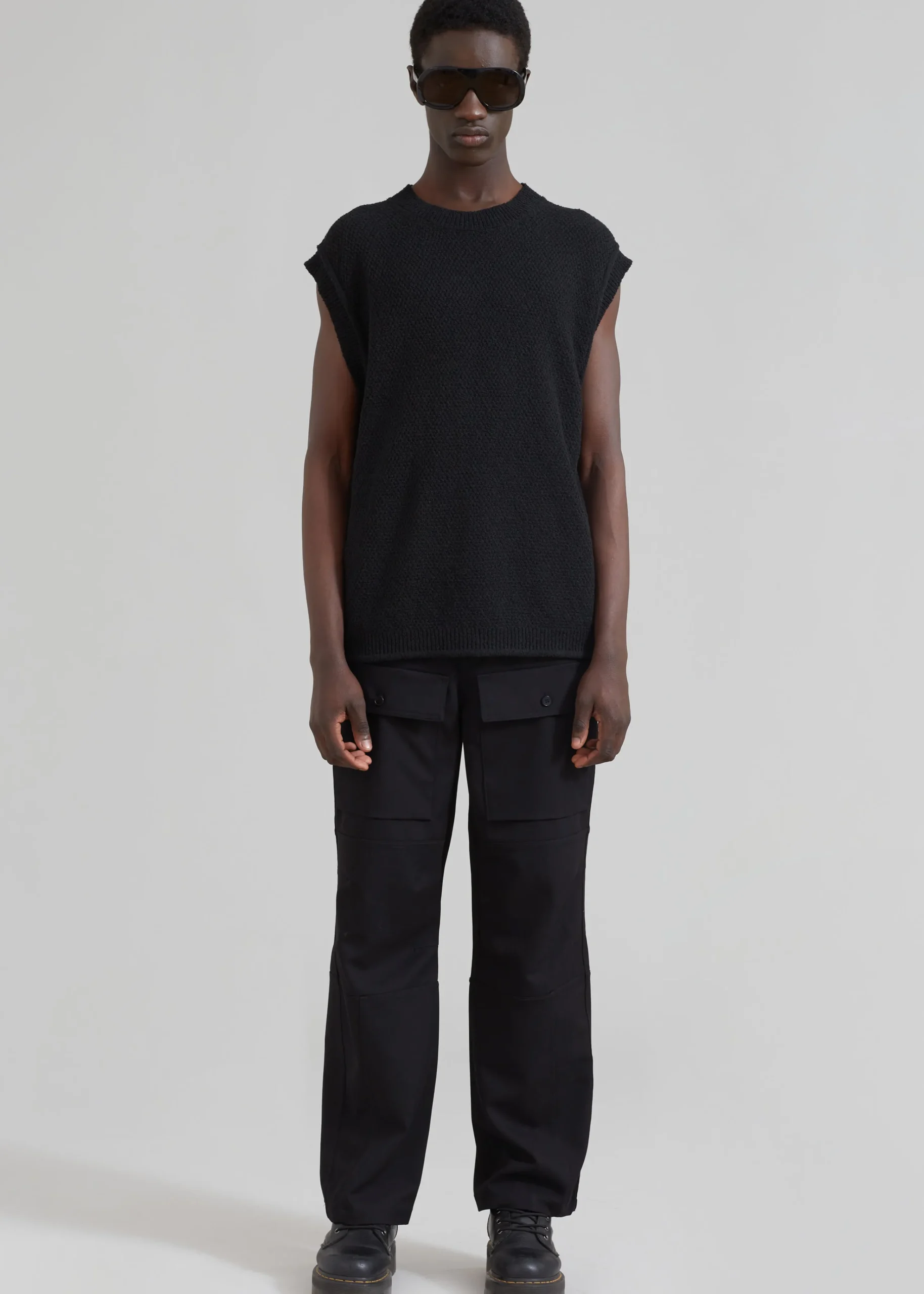 The Frankie Shop Oslo Knit Vest Black Hot