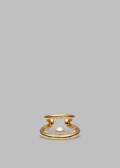 The Frankie Shop Otiumberg Double Pearl Cuff Gold Online
