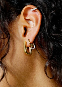 The Frankie Shop Otiumberg Loop Drop Hoops Gold & Silver Hot