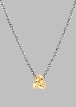 The Frankie Shop Otiumberg Mixed Metal Knot Necklace Gold Outlet