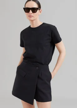 The Frankie Shop Paige Wrap Skort Black