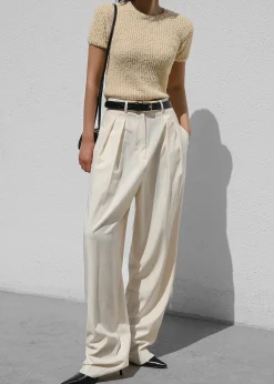The Frankie Shop Pamela Trousers Cornsilk New