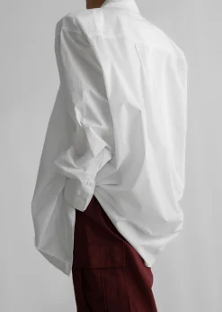 The Frankie Shop Panama Oversized Shirt White Hot