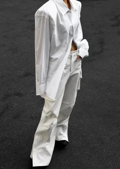 The Frankie Shop Panama Oversized Shirt White Hot