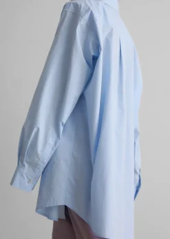 The Frankie Shop Panama Oversized Shirt Light Blue Online