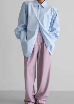 The Frankie Shop Panama Oversized Shirt Light Blue Online