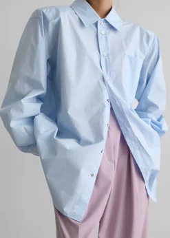 The Frankie Shop Panama Oversized Shirt Light Blue Online