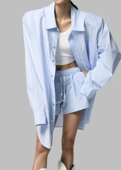 The Frankie Shop Panama Oversized Shirt Light Blue Online