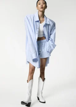 The Frankie Shop Panama Oversized Shirt Light Blue Online