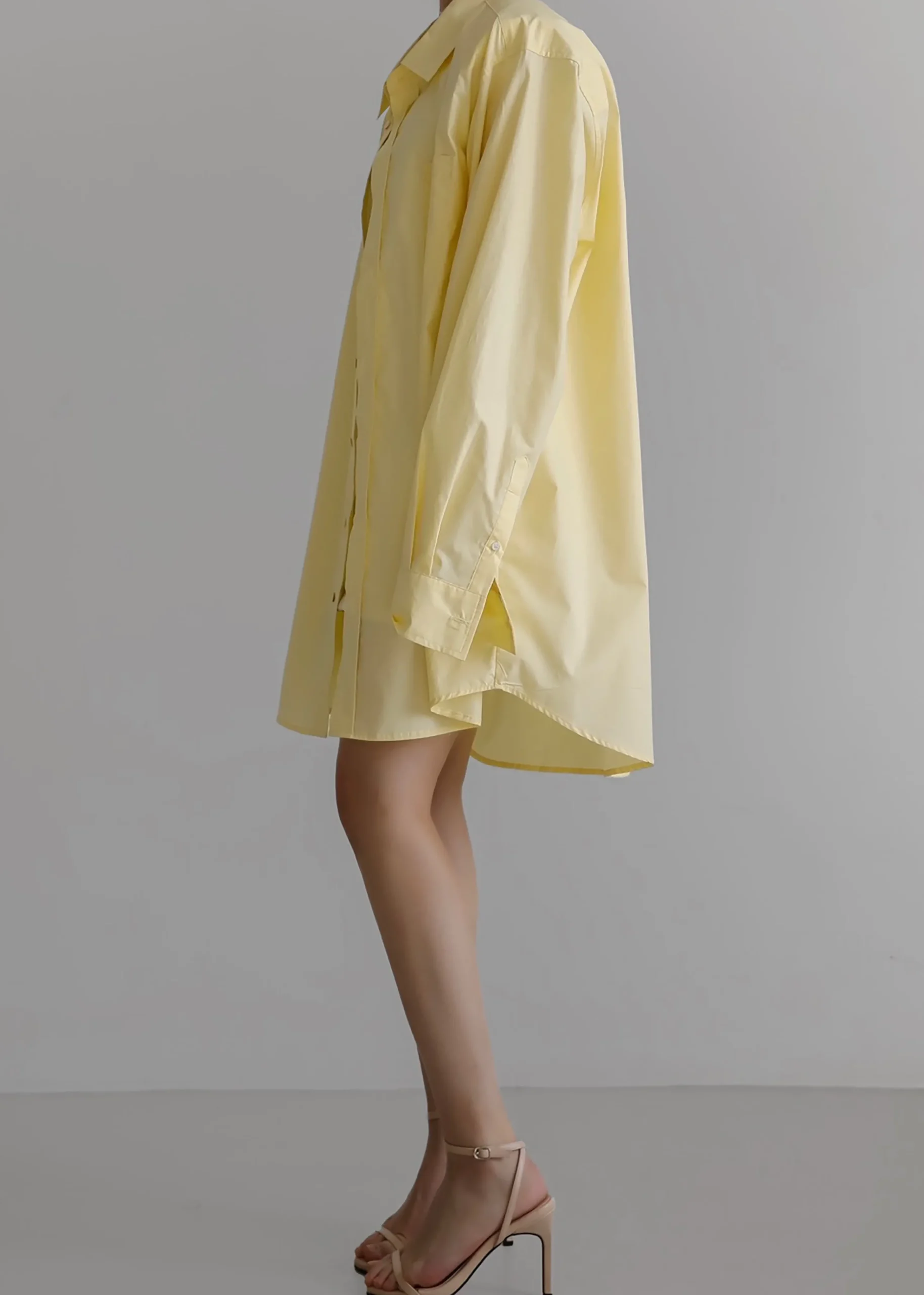 The Frankie Shop Panama Oversized Shirt Lemon Hot