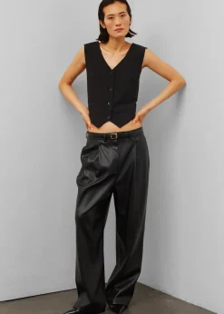 The Frankie Shop Pernille Faux Leather Pants Black Hot