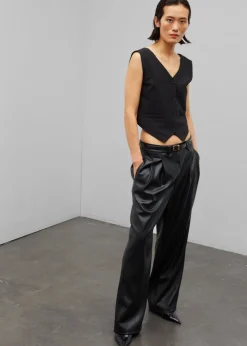The Frankie Shop Pernille Faux Leather Pants Black Hot