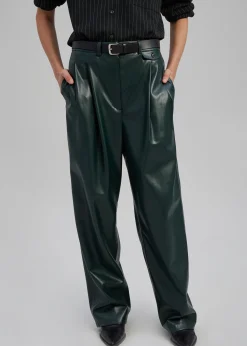 The Frankie Shop Pernille Faux Leather Pants Bottle Green Best