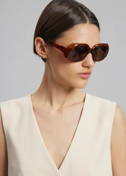 The Frankie Shop Port Tanger Yamina Sunglasses Oliban Acetate Tobacco Lens Sale