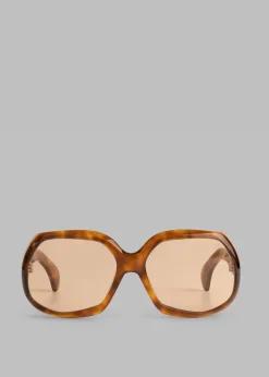 The Frankie Shop Port Tanger Yamina Sunglasses Oliban Acetate Amber Lens