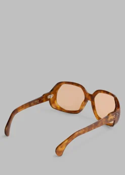 The Frankie Shop Port Tanger Yamina Sunglasses Oliban Acetate Amber Lens