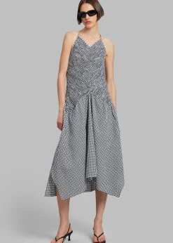 The Frankie Shop Proenza Schouler White Label Gingham Seersucker Smocked Dress White/ Sale