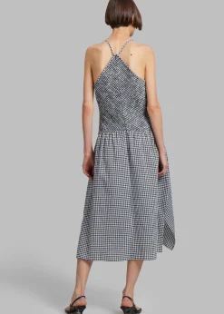 The Frankie Shop Proenza Schouler White Label Gingham Seersucker Smocked Dress White/ Sale