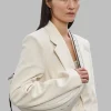 The Frankie Shop Proenza Schouler White Label Stanton Leather Sling Bag Vanilla Discount