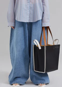The Frankie Shop Proenza Schouler White Label Xl Mercer Leather Tote Black Sale