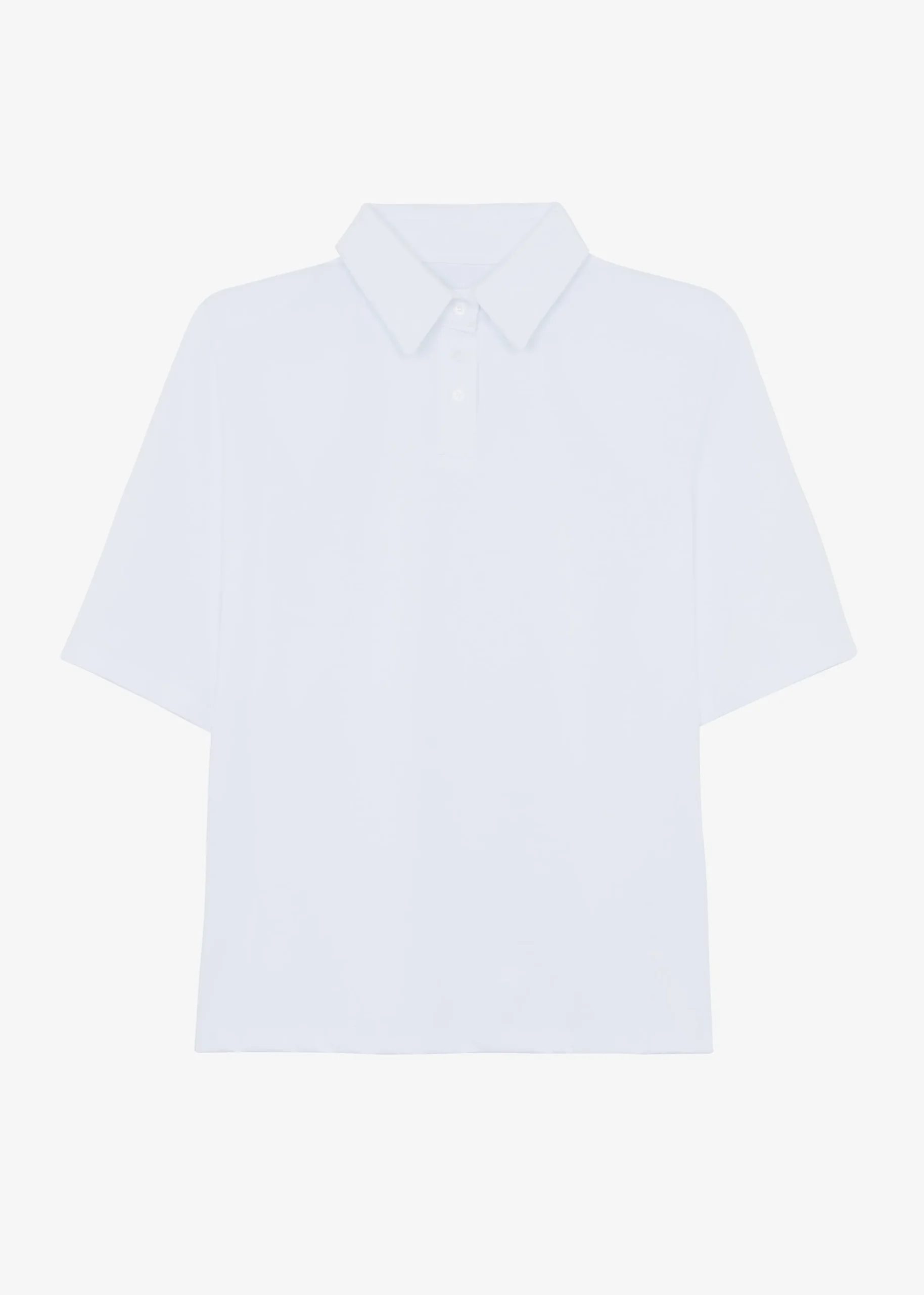 The Frankie Shop Rane Padded Shoulder Polo White Hot