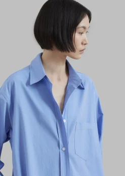 The Frankie Shop Raven Pocket Shirt Dress Sky Sale
