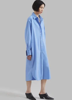 The Frankie Shop Raven Pocket Shirt Dress Sky Sale
