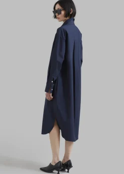 The Frankie Shop Raven Pocket Shirt Dress Navy Online