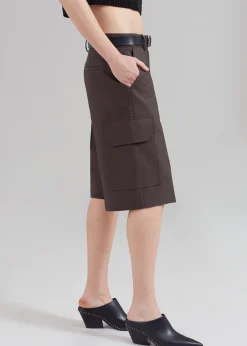 The Frankie Shop Revel Cargo Shorts Brown Sale