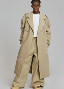 The Frankie Shop Rhodes Trench Coat Natural Clearance