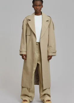 The Frankie Shop Rhodes Trench Coat Natural Clearance