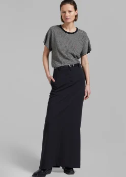 The Frankie Shop Rika Studios Laurent Tee Black/Ecru Stripe