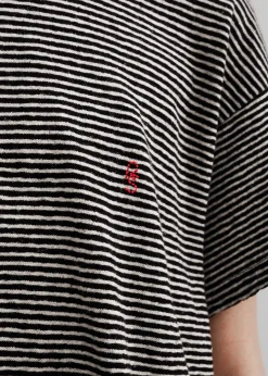 The Frankie Shop Rika Studios Laurent Tee Black/Ecru Stripe