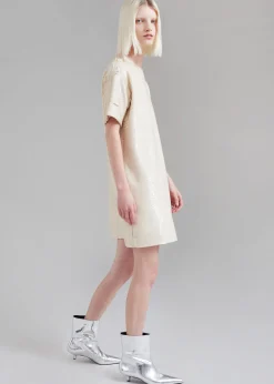 The Frankie Shop Riley Sequins Tee Mini Dress Cream Outlet