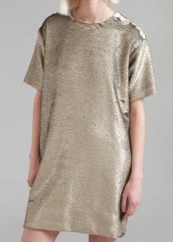 The Frankie Shop Riley Sequins Tee Mini Dress Bronze Best