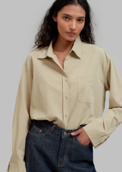 The Frankie Shop Rinne Shirt Tan Discount