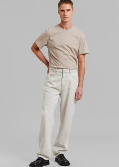The Frankie Shop Rohe Mozes Trousers Natural Hemp Denim Best