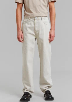 The Frankie Shop Rohe Mozes Trousers Natural Hemp Denim Best