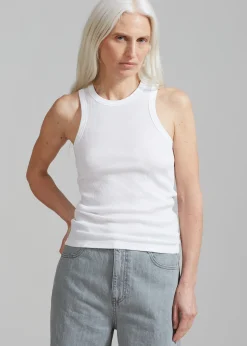 The Frankie Shop Rohe Rib Tank Top White Discount