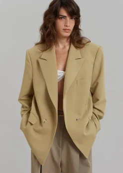 The Frankie Shop Rosali Blazer Khaki