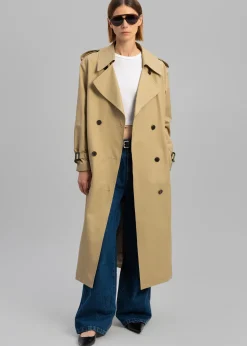 The Frankie Shop Rosanna Trench Coat Beige Best