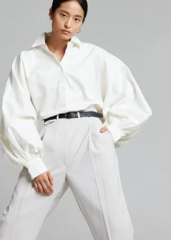 The Frankie Shop Sabi Blouse Ivory Hot