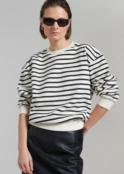 The Frankie Shop Saint Stripe Sweater Black/White Stripe